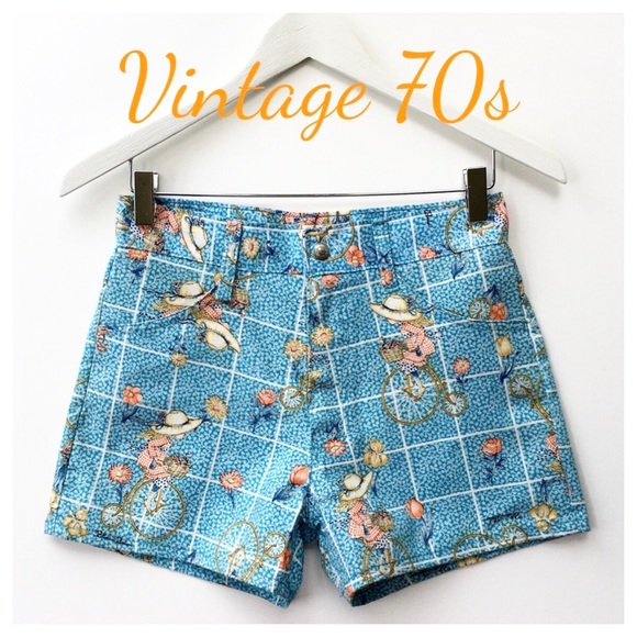 Yellow Shorts High Waisted Shorts High Waist Shorts Vintage 70s Yellow High Waisted Cuffed Pleated Shorts XXS XS S